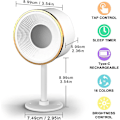 Miniatyrbilde 4 av 5: Vegglampe LED vegglampe med oppladbar batteridrift [DB] White