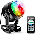 Miniatyrbilde 1 av 5: Diskokule 360 Roterende Led Party Lampe Musikkaktivert Disco db