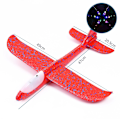 Miniatyrbillede 1 af 4: 48cm stort skumflyvemaskine håndkastet flyvemaskine inerti udendørs lancering børnelegetøj db Red Body Light