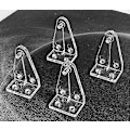 Miniatyrbilde 5 av 5: 12 stk. Hold Down-brakett for 1\" Mini Blinds Bottom Rail Hold Clips Clear Pc On Faux Wood Blinds, Venetian Blinds And M {DB}