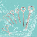 Miniatyrbilde 2 av 5: M6 304 Rustfritt Stål Ring Lang Skrue Gjengestang Ring Bolt 10stk