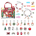 Miniatyrbillede 1 af 5: Julekalender Armbånd Countdown Kalender Jule DIY Smykke Charm Making Set Til Børn Juletema Gave [DB] E Look at the Picture