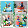 Pikkukuva 2 / 4: 3 kpl/setti Mario Bros -hahmot Yoshi Mario Luigi Kakunkoristeet Piirrettykokoelma Leikkisetti Lelut Koriste Dekoraatio db 3PCS