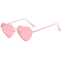 Pikkukuva 1 / 5: Polarisoidut sydänmuotoiset aurinkolasit naisille, tyylikäs ja kaunis metallikehyksinen malli, UV400-suojaavat linssit {Db} All Pink Clear Pink