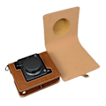 Miniatyrbild 4 av 5: För Fujifilm Instax Wide Evo Kameraväska Portabelt PU Läder Skyddsfodral med Axelrem [DB] Multicolor Brown