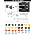 Pikkukuva 4 / 4: Metalliset Steampunk-Aurinkolasit Miehille ja Naisille Muodikkaat Pyöreät Lasit Merkkisuunnittelijan Vintage-Aurinkolasit Korkealaatuiset Oculos De Sol 2024 [DB] Black Red 1 pcs