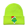 Miniatyrbillede 1 af 3: Hvordan Grinch Stjal Julen Strikket Beanie Hat Unisex Mænd Kvinder Vinter Varmt Hat {Db} Fluorescent green D