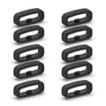 Armbandsfäste Silikon Fästring Hållare 18mm/20mm/22mm Bältesöglor [db] Black 22MM