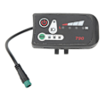 Miniatyrbillede 4 af 4: Elektrisk Cykel LED Strømdisplay Panel Elektrisk Cykel Modifikation Display Meter Med Vandtæt 5p Hanstik Til 22.2mm Styr [db] 24V