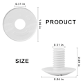 Miniatyrbilde 4 av 5: Plastskruer for hjul (6 skruer) til Polaris Pool Cleaner 180/280 + 6 ekstra skiver C-55, hvit