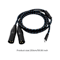 Pikkukuva 2 / 5: Type C - 2 XLR 3-nastainen Type C - XLR uros-uros USB C - 2 XLR uros 50cm [DB] 150cm Optional