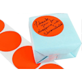 Pikkukuva 3 / 3: Tarrat, 5 cm pyöreät, irrotettavat värikooditarrat, 500 per rulla [db] Fluorescent Red*orange