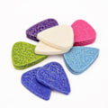 Miniatyrbillede 3 af 5: 12 Stykker Farverige Bløde Filt Plektrum Mediator Filt Ukulele Picks Plektrum Økonomi 3mm Tykkelse Db