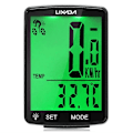 Miniatyrbillede 1 af 5: Trådløs cykelcomputer Multifunktionel LCD-skærm Cykelcomputer Mountainbike Speedometer Odometer IPX6 Vandafvisende Cykling [DB] Black Shell Green Backlight
