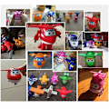 Miniatyrbild 3 av 5: 8 st set Tv Animation Super Wings Transformerande plan Mini karaktärer Barnleksaker Db