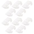 Miniatyrbilde 2 av 2: 10 stk Plast Skuffeskinner Skli Rulleskinner Møbeldeler (hvit) -xx{ DB}