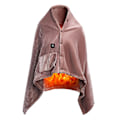 Miniatyrbilde 1 av 5: USB Oppvarmet Teppe Elektrisk Oppvarmingsteppe Poncho Sjal Wrap Kaste-80 x 140cm Nytt {Db} Pink