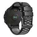 Miniatyrbillede 1 af 4: Til Suunto 7 / 9 / 9 Baro Dual-farvet silikoneurrem 24mm Multi-hul design Hurtigudløsning Rem Strop db Black   Grey