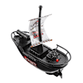 Miniatyrbilde 2 av 3: Babyleker Badleker Barn Piratbåt Piratbåt Leksak Vattenleksaker Piratskepp Poolleksak Barn Piratskepp Db Black 16.5x15.3cm