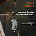 Pikkukuva 4 / 5: Mini aurinkovoimapankki, kannettava avaimenperä virtapankki matkapuhelimelle, 1200mAh [DB] Black For Lightning