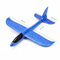 Miniatyrbillede 1 af 4: 48cm stort skumflyvemaskine håndkastet flyvemaskine inerti udendørs lancering børnelegetøj db Blue Non-luminous