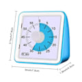Miniatyrbilde 3 av 5: Visuell Nedtellingstimer for Klasserom Møter Kjøkken Stille Magnetisk Timer med Alarm Lettlest Display Intuitiv Visuell Skive Multifunksjonell [DB] Red