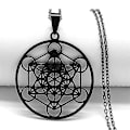Miniatyrbillede 1 af 4: Syv Ærkeengle Amulet Rustfrit Stål Halskæder Mænd Segl af Salomon Talisman Halskæde Beskyttelse Smykker Krave Hombre_lldxm Db cuo 50cm O BK