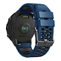 Miniatyrbillede 1 af 5: Til Suunto 7 / 9 / 9 Baro Dual-color Silikonurrem 24mm Multi-hul Design Hurtigudløselig Rem Armbånd Strap db Dark Blue   Black
