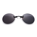 Pikkukuva 1 / 4: Miesten Retro Pyöreät Kiinnittettävät Nenälasit Matrix Morpheus Elokuva Kehyksettömät Aurinkolasit {Db} Black And Gray Lens