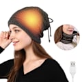 Miniatyrbillede 1 af 5: USB Opvarmet Hue Udendørs Vinter Beanie Halstørklæde Unisex | Grå 20x20cm, USB Opladning, Kuldebeskyttelse Db gray