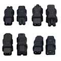 Miniatyrbillede 2 af 5: Letvægts Han-Hun Adapter C7 til C8 Lige Adapter C8 til C13/C8 til C15 db C8 to C7