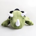 Miniatyrbilde 1 av 5: Dinosaur Vektet Ned Bomull Dinosaur Søt Triceratops Plysjleke [DB] Green Triceratops 38cm