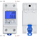 Miniatyrbild 3 av 5: LCD Digital Elmätare AC-mätare Topphattsskena KWh-mätare 5(80) A Elmätare Topphattsskena 1-fas 2-polig 2p DIN-skena Elmätare db