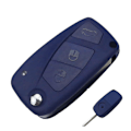 Miniatyrbillede 4 af 5: 3 Knapper Fjernbetjening Flip Bilnøgle Fob Skal Etui til Fiat Grande Punto Stilo Panda [db] Blue