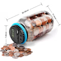 Miniatyrbild 5 av 5: Digital spargris, spargris med automatisk räkning för barn, digital spargris med LCD-display, spargris stöder euro-mynt, spargris med barn
