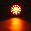 Pikkukuva 5 / 5: 2x Auton pyöreät LED-takavalot vedenpitävät 16LED kuorma-auton perävaunun kuorma-auton autotarvikkeet 16 LED auton pyöreät takavalot monitoimiset [db] Red-white