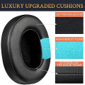 Miniatyrbilde 4 av 5: Reservehodetelefoner Øreputer For Skullcandy Hesh 3/anc/evo & Crusher Wireless/anc/evo/360 & Venue Anc Over-ear {DB Protein Leather-Black