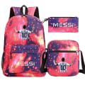 Pikkukuva 1 / 5: Uudet Messi-reput 3 kpl Jalkapallo tähdet Tulostettu Kevyt Yksinkertainen Kannettava Koulureput Juniori-lukiolaiset Mochilas DB NUDE