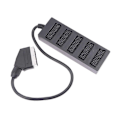 Miniatyrbild 3 av 5: 21-stifts Scart 5-vägsdelare 21p Scart hane till 5 honadapterkontakt 5-vägs Scart en delare Int [DB] Black