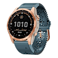 Miniatyrbillede 3 af 4: Til Garmin Fenix 7s / 6s Pro / 5s Plus / Instinct 2s Udhullet Blomstermønster Silikone Urrem Justerbar Hurtigudløser Blød Rem Udskiftning DB Lake Blue
