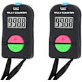 Miniatyrbillede 1 af 5: 2 stk. elektronisk tæller, digital håndtæller elektronisk manuel klikker med lanyard add subt [DB]