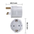 Miniatyrbilde 4 av 5: 2x Reiseadapter Adapterplugg for England - Reiseplugg Strømadapter EU til UK Stikkontakt - Reiseplugg [db] White