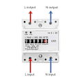 Miniatyrbild 2 av 5: Elmätare, Kwh-mätare, Enfas 4p Led Din-skena Elmätare Effektförbrukning Wattmätare Energimätare, 10-40a [DB]