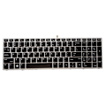 Pikkukuva 1 / 5: Kannettavan tietokoneen näppäimistö taustavalaistu +kehys HP Probook 450 G5 455 G5 470 G5 -näppäimistöille [db] Silver frame with ba