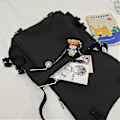 Miniatyrbild 4 av 4: Retro Messenger Bag Herr Stor Kapacitet Lätt Ryggsäck Justerbar Axelrem DB Black Single Pack