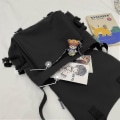 Pikkukuva 4 / 4: Retro Messenger Bag Male Large Capacity Lightweight Shoulder Bag Adjustable Shoulder Strap DB Black Single Pack
