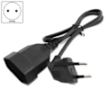 Miniatyrbillede 2 af 5: Europea 90 Graders Hanstik til Hun Socket Forlængerkabel til PC Computer Pdu(0.3m) [DB]