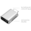Pikkukuva 4 / 4: USB-C - USB-sovitin, USB-C - USB 3.0 -sovitin, USB Type-C - USB, USB-naarasovitin (hopea) DB