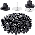 Miniatyrbilde 1 av 4: 100 stk slipsnåler med PVC-gummi bakside [DB]