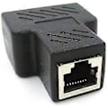 Pikkukuva 3 / 4: Ethernet 1 - 2 Jakaja-adapteri, Verkkojako-adapteri, LAN-jakaja 2 Naaras - 2 Naarasporttia CAT 5/CAT 6 Ethernet-jatkopistorasia Co db